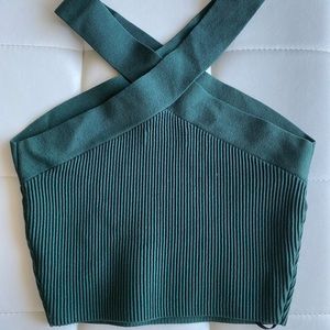 Sculpt Knit Criss Cross Cropped Tank